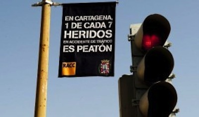 ¡Atención! Todos somos peatones, campaña de seguridad vial en Cartagena